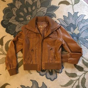 Esprit Camel Faux Leather Jacket
